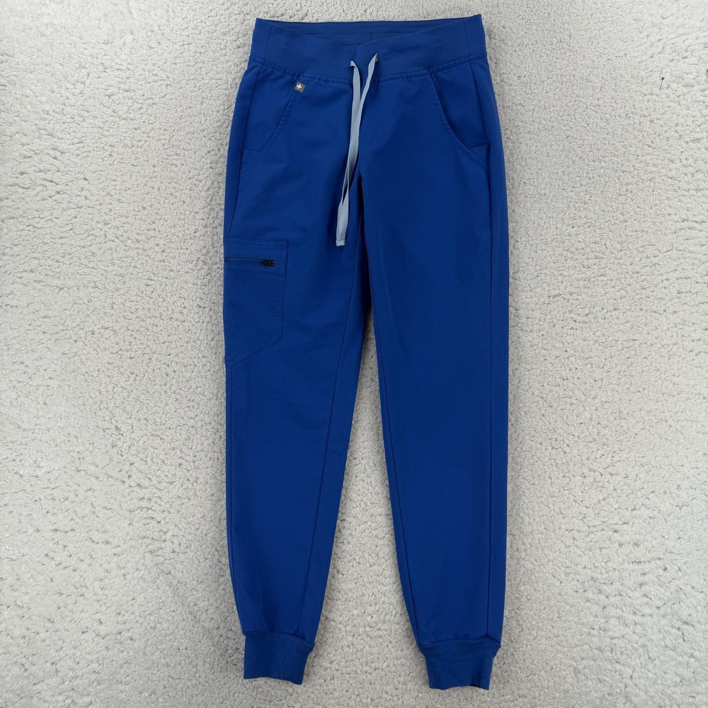 FIGS Zamora Scrub Pants Womens XXS Blue Technical Jogger Cargo Medical W18SW2005